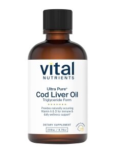 Ultra Pure® Cod Liver Oil 1025, Lemon Flavor - 200 ml - Vital Nutrients |  PureFormulas