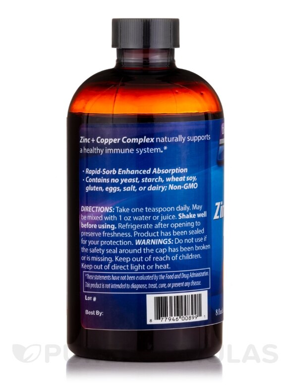 Liquid Zinc and Copper Complex - 8 fl. oz (237 ml) - Alternate View 2