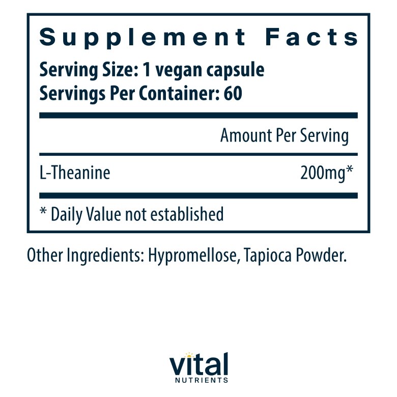 L-Theanine 200 mg - 60 Vegetarian Capsules - Alternate View 5