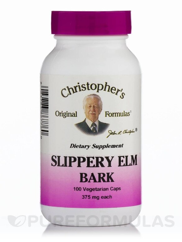Slippery Elm Bark - 100 Vegetarian Capsules