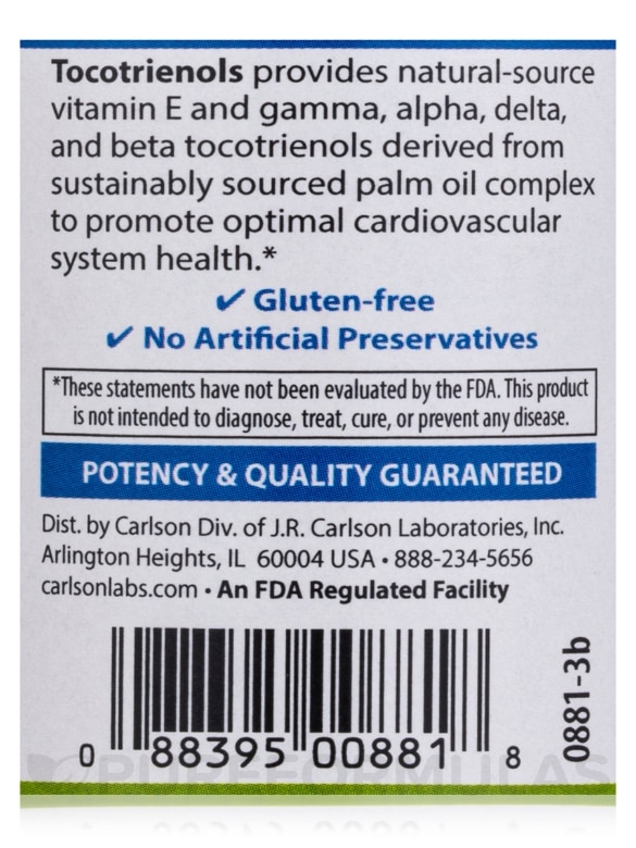Tocotrienols with Natural Vitamin E - 90 Soft Gels - Alternate View 4