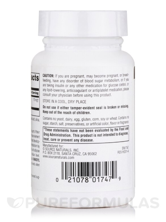 Vanadyl Sulfate 10 mg - 100 Tablets - Alternate View 2