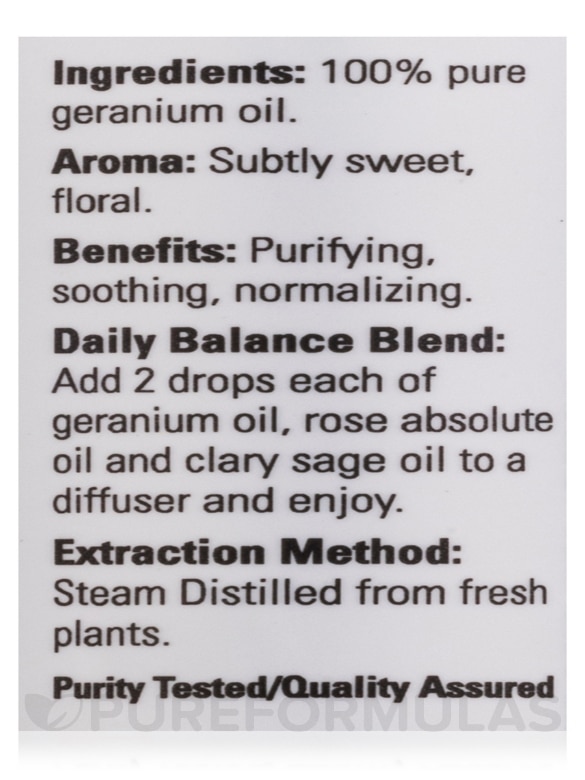 NOW® Essential Oils - Geranium Oil - 1 fl. oz (30 ml) - Alternate View 4