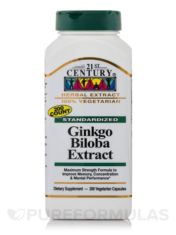 Ginkgo Biloba Extract - 200 Vegetarian Capsules