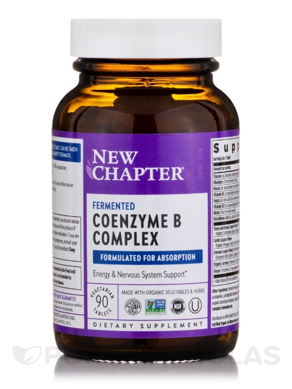 Fermented Coenzyme B Complex - 90 Vegetarian Tablets - Alternate View 2
