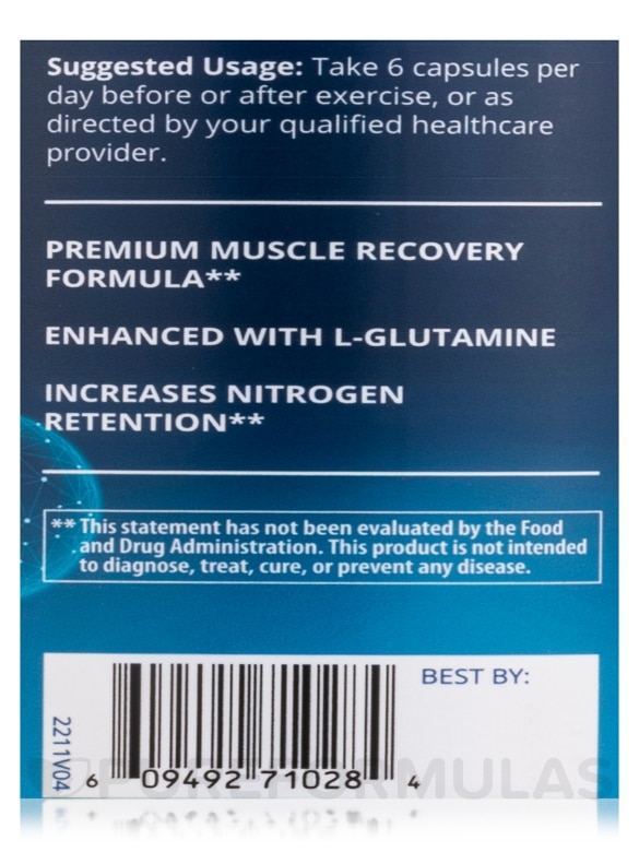 BCAA + G 6000 Ultimate Recovery Formula - 150 Capsules - Alternate View 5