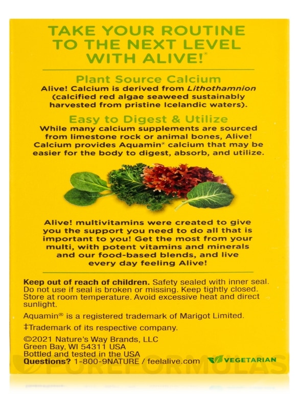 Alive!® Calcium - 120 Tablets - Alternate View 8