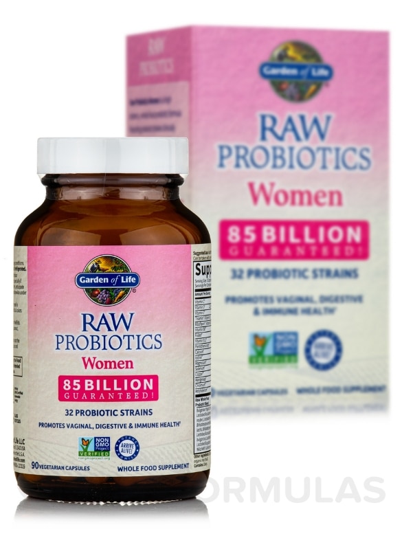Raw Probiotics Women - 90 Vegetarian Capsules - Alternate View 1