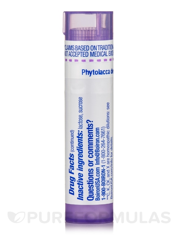 Phytolacca Decandra 200ck - 1 Tube (approx. 80 pellets) - Alternate View 3