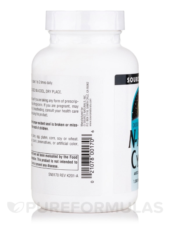 N-Acetyl Cysteine 1000 mg - 120 Tablets - Alternate View 3