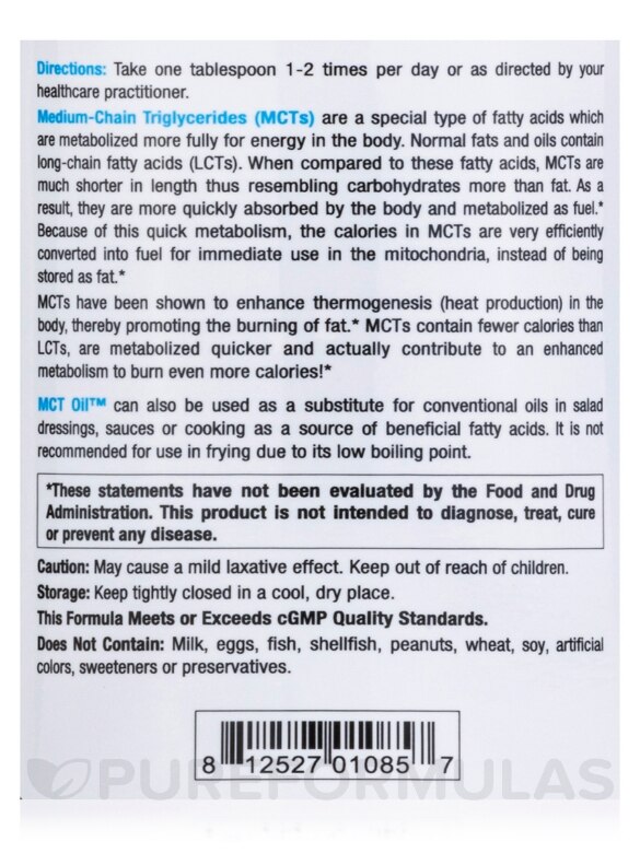 MCT Oil USP™ - 16 fl. oz (473 ml) - Alternate View 4