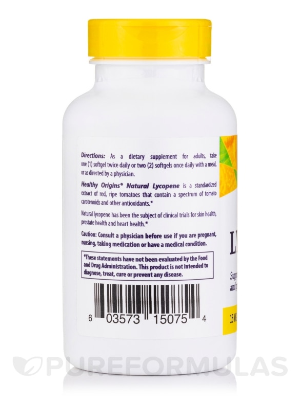 Lyc-O-Mato® 15 mg - 180 Softgels - Alternate View 2