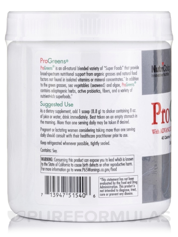 ProGreens® Powder (30 Day Supply) - 9.27 oz (265 Grams) - Alternate View 3
