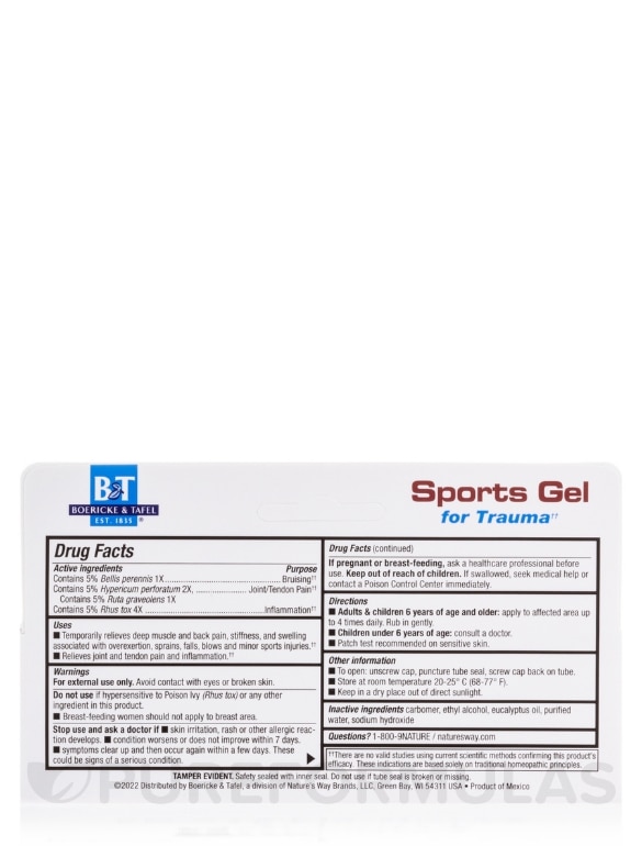 Sports Gel - 2.5 oz (70 Grams) - Alternate View 4
