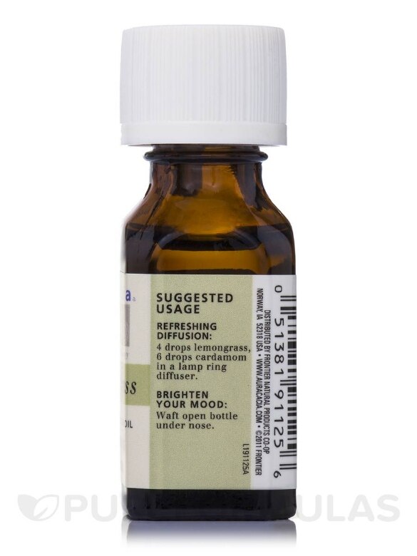 Lemongrass Essential Oil (Cymbopogon flexuosus) - 0.5 fl. oz (15 ml) - Alternate View 1