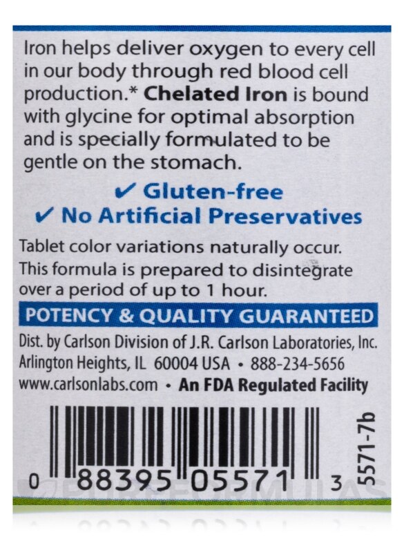 Chelated Iron 27 mg - 100 Tablets - Alternate View 4