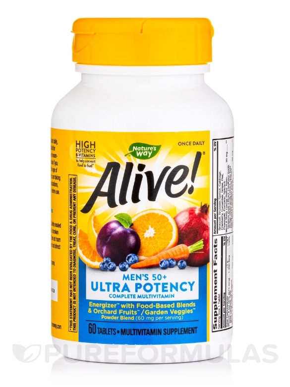 Alive!® Once Daily Men's 50+ Ultra - 60 Tablets - Alternate View 2