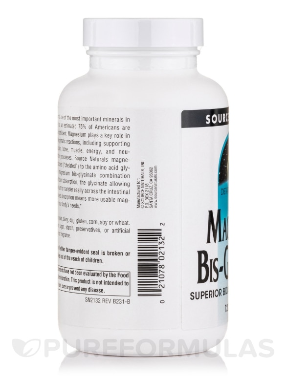 Magnesium Bis-Glycinate - 120 Tablets - Alternate View 3