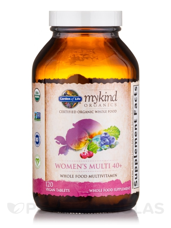 mykind Organics Women's Multi 40+ - 120 Vegan Tablets - Alternate View 2