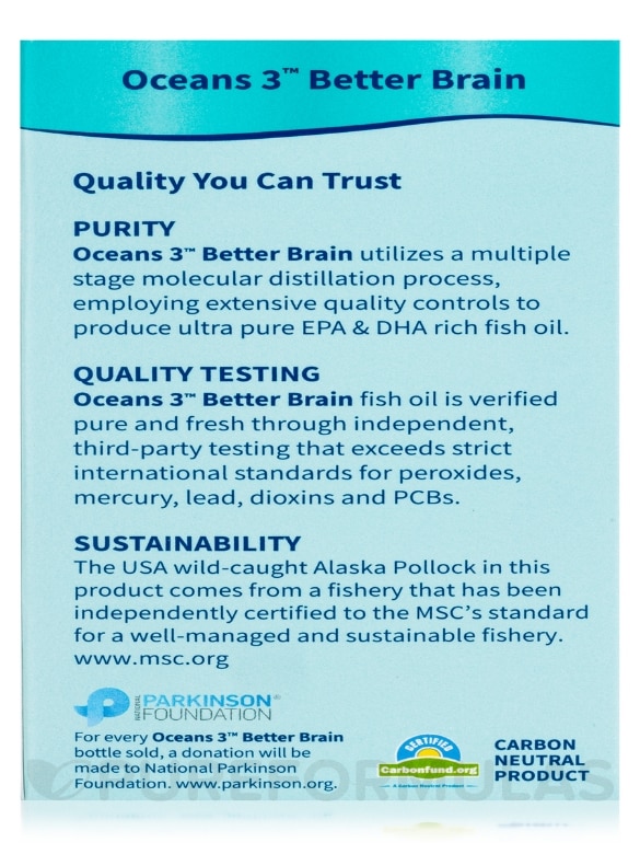Oceans 3™ - Better Brain - 90 Softgels - Alternate View 8