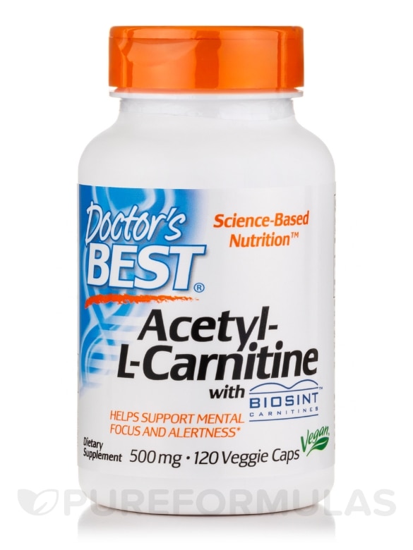 Acetyl-L-Carnitine 500 mg with Biosint™ - 120 Veggie Capsules