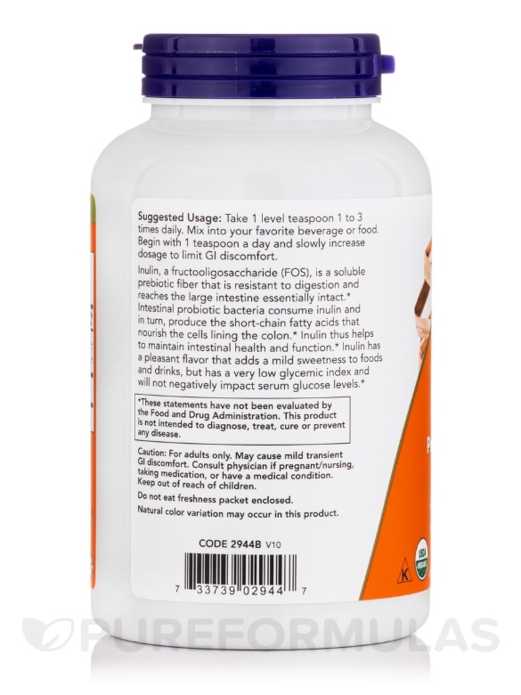 Inulin Powder (Certified Organic) - 8 oz (227 Grams) - Alternate View 2