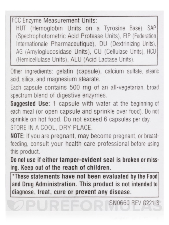 Daily Essential Enzymes® 500 mg - 120 Capsules - Alternate View 5