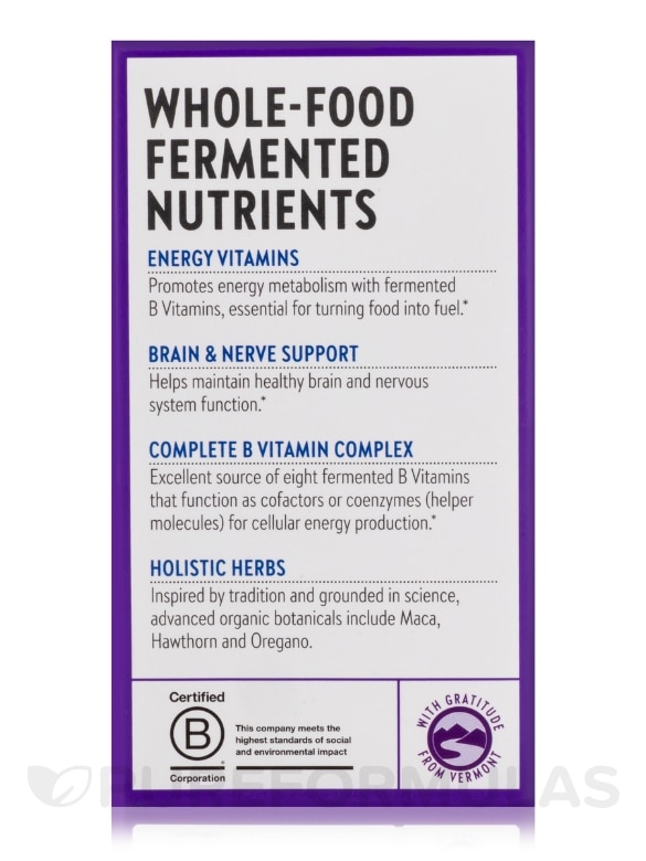 Fermented Coenzyme B Complex - 90 Vegetarian Tablets - Alternate View 6