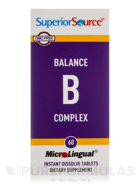 Balance B Complex Folic Acid & Biotin - 60 MicroLingual® Tablets - Alternate View 3