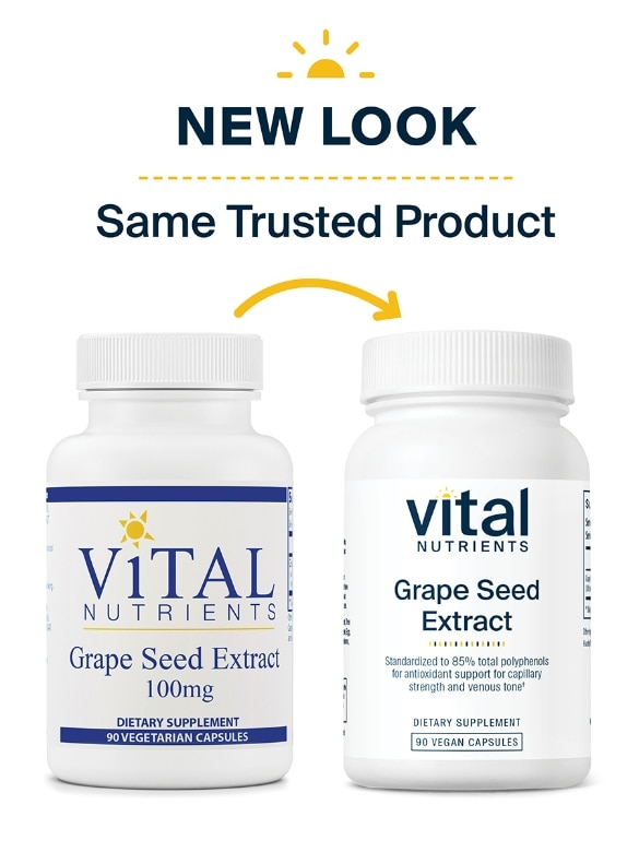 Grape Seed Extract 100 mg - 90 Vegetarian Capsules - Alternate View 1