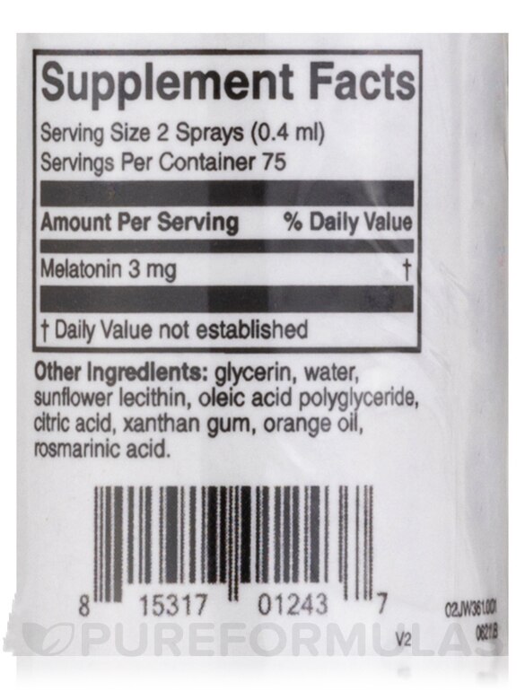 Melatonin Spray 3 mg - 1 fl. oz (30 ml) - Alternate View 3