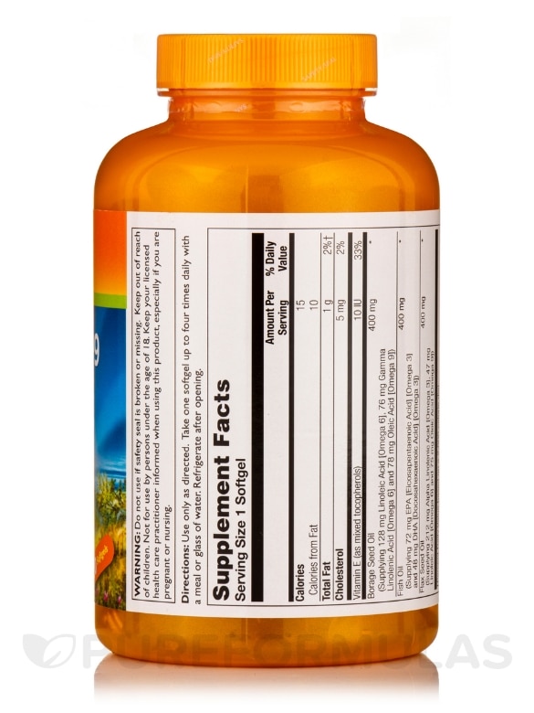 Omega 3-6-9 1200 mg - 120 Softgels - Alternate View 1