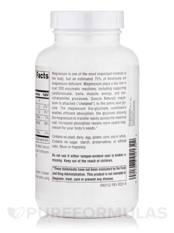 Magnesium Bis-Glycinate - 120 Tablets - Alternate View 2
