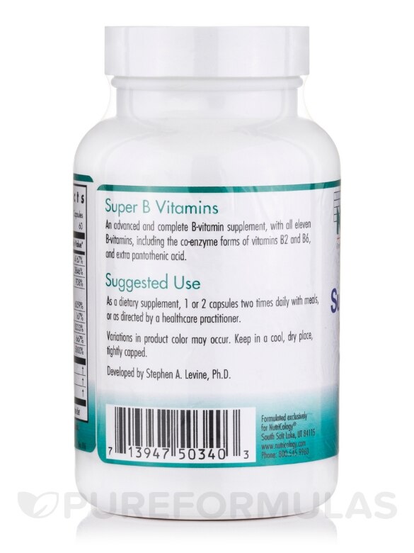 Super B Vitamins - 120 Vegetarian Capsules - Alternate View 2