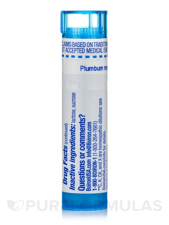 Plumbum Metallicum 6c - 1 Tube (approx. 80 pellets) - Alternate View 3