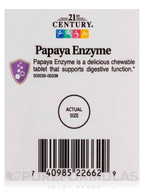 Papaya Enzyme - 100 Tablets - Alternate View 5