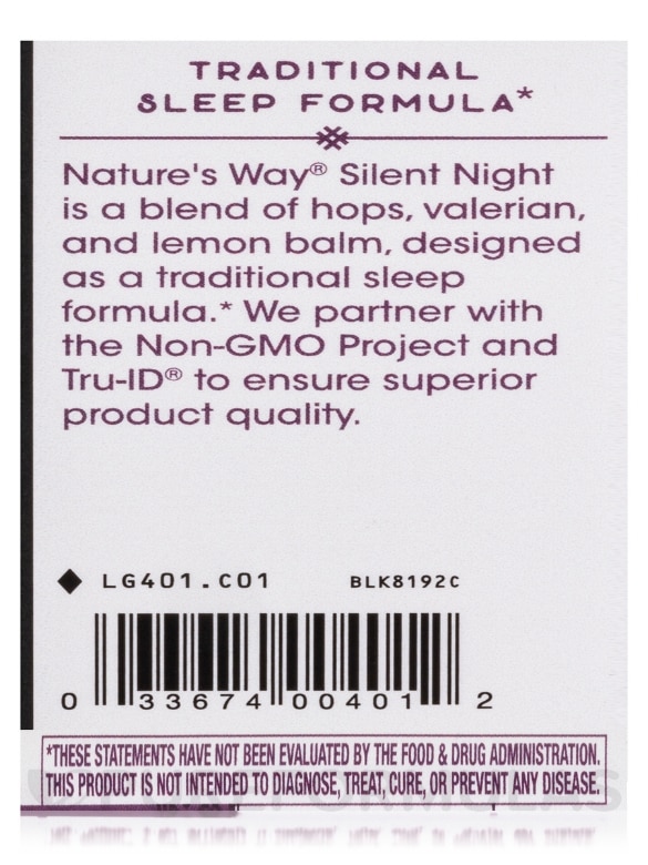 Silent Night with Valerian 440 mg - 100 Capsules - Alternate View 6