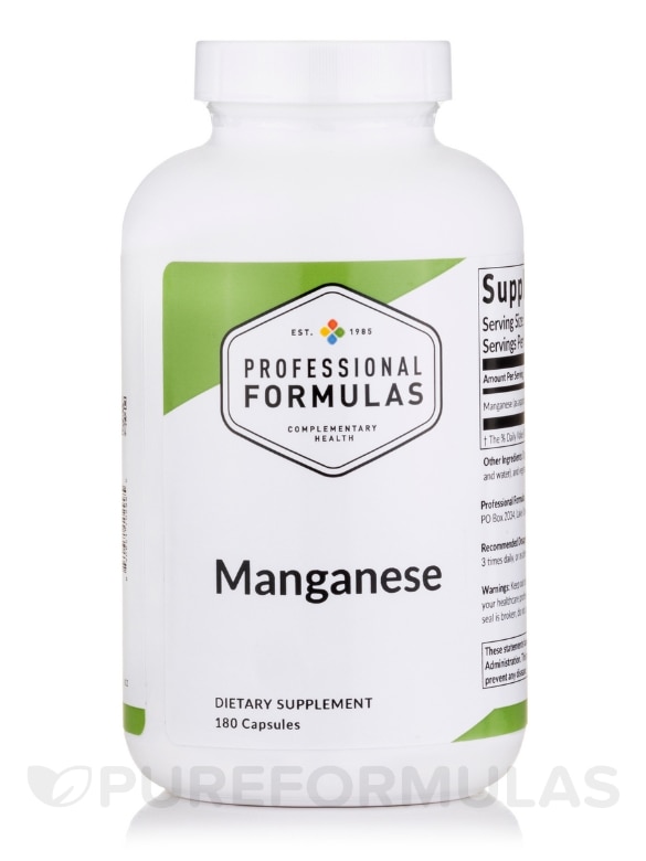 Manganese - 180 Capsules