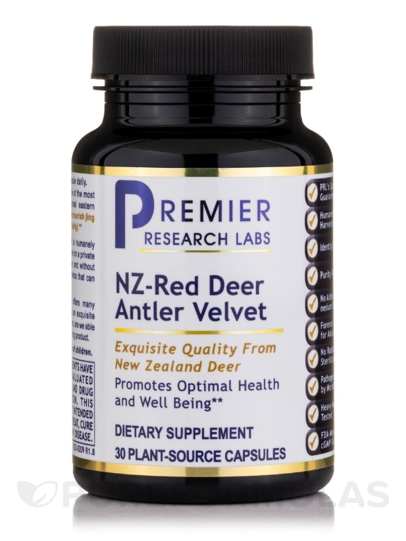 NZ-Red Velvet Deer Antler - 30 Vegetarian Capsules