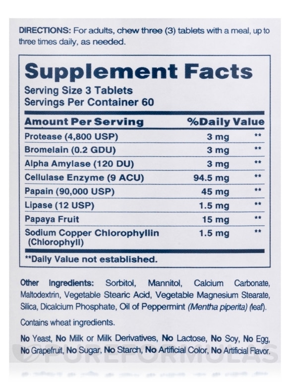 Super Papaya Enzyme Plus - 180 Chewable Tablets - Alternate View 3