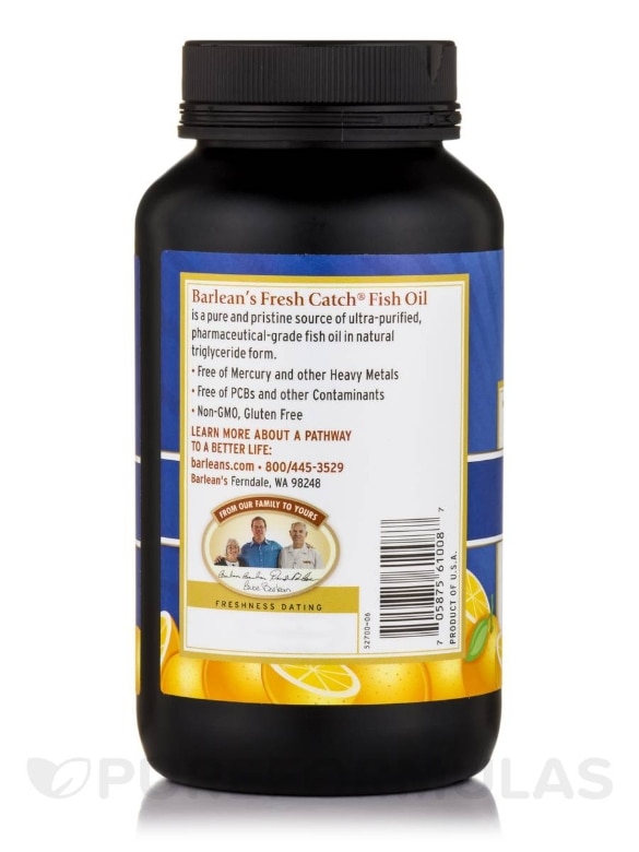 Fresh Catch® Fish Oil Omega-3 EPA/DHA Orange Flavor 1000 mg - 250 Softgels - Alternate View 2