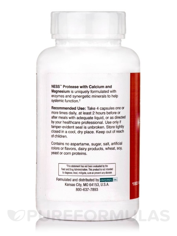 Protease with Cal-Mag (Formula 419) - 180 Vegetarian Capsules - Alternate View 2