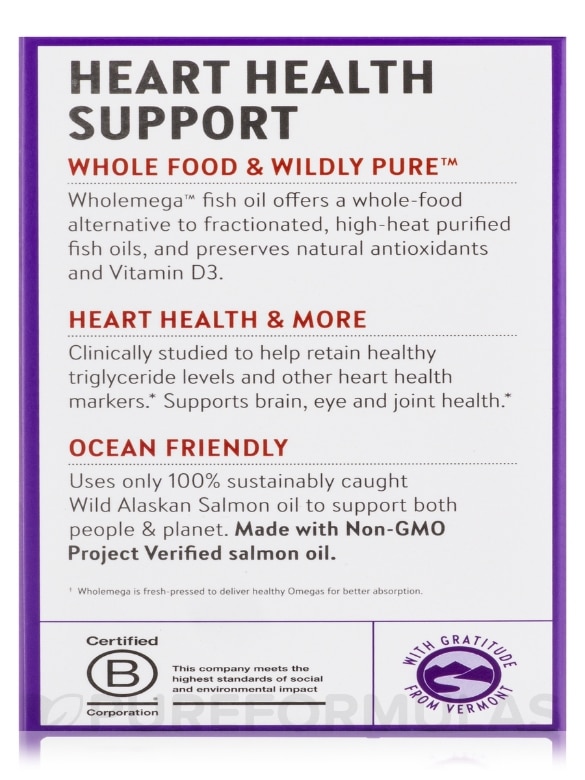 Wholemega™ Fish Oil 2000 mg - 120 Softgels - Alternate View 9