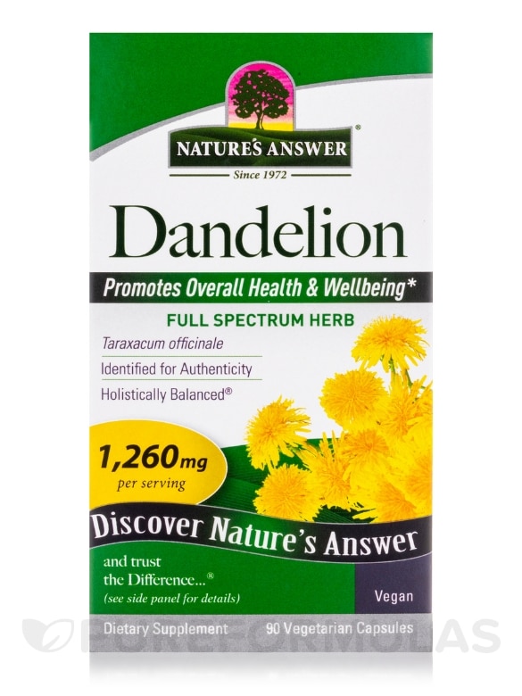 Dandelion Root 1260 mg - 90 Vegetarian Capsules - Alternate View 3