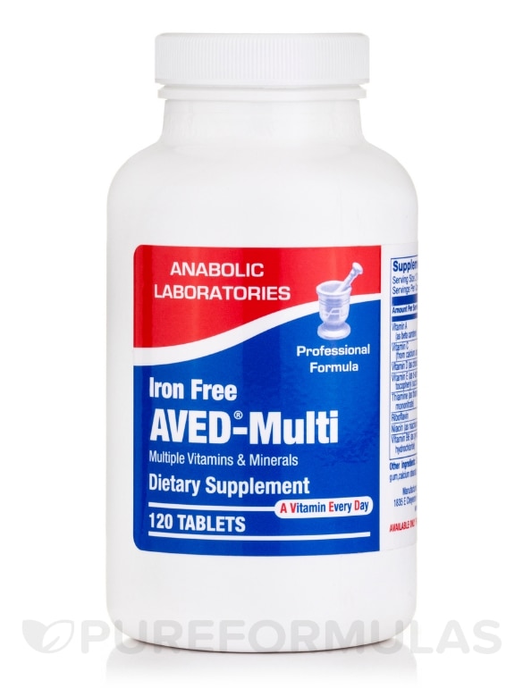 Aved®-Multi Iron Free - 120 Tablets