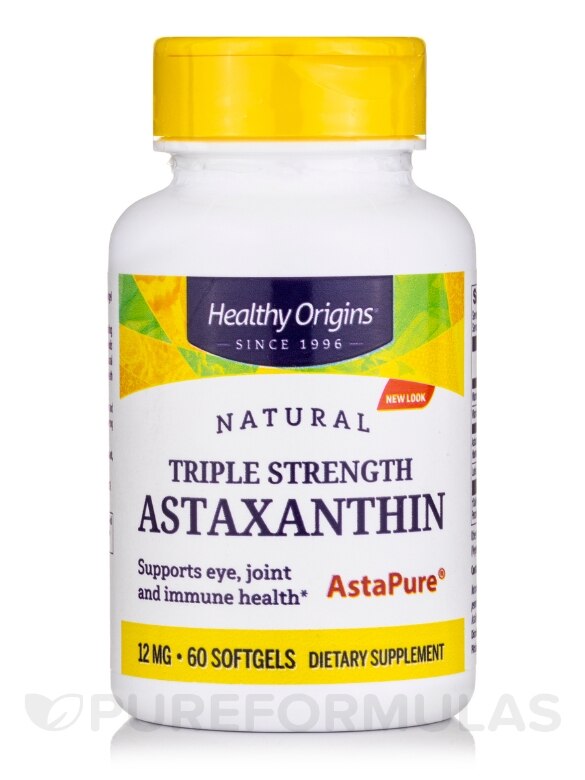 Astaxanthin 12 mg (Triple Strength) - 60 Softgels