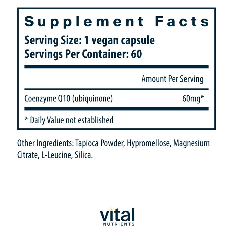 CoEnzyme Q10 60 mg - 60 Vegetarian Capsules - Alternate View 5