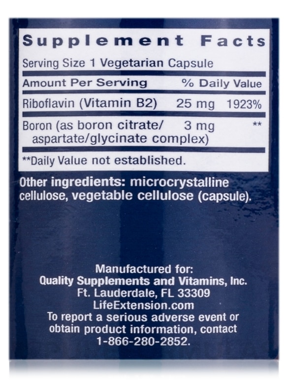 Boron 3 mg - 100 Vegetarian Capsules - Alternate View 3