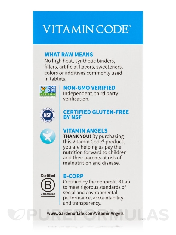 Vitamin Code® - Raw One for Men Multivitamin - 75 Vegetarian Capsules - Alternate View 5
