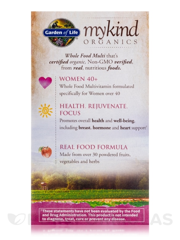 mykind Organics Women's Multi 40+ - 120 Vegan Tablets - Alternate View 6